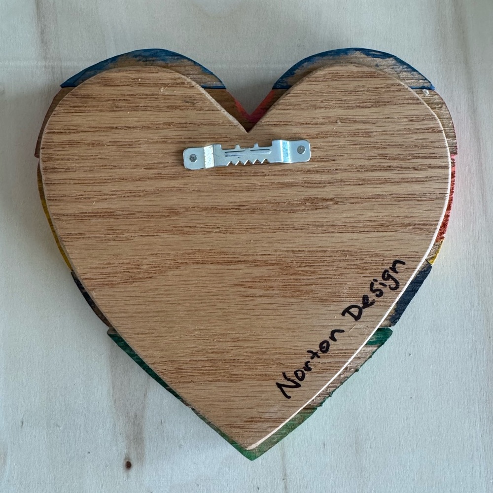 Colorful Heart Wood Wall Art - Picture 4 of 4